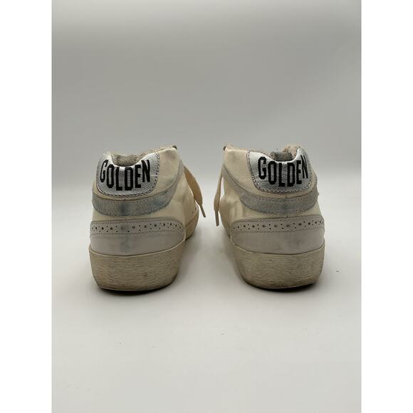 Golden Goose White Leather Mid Star Sneaker Size 8 - Picture 4 of 6